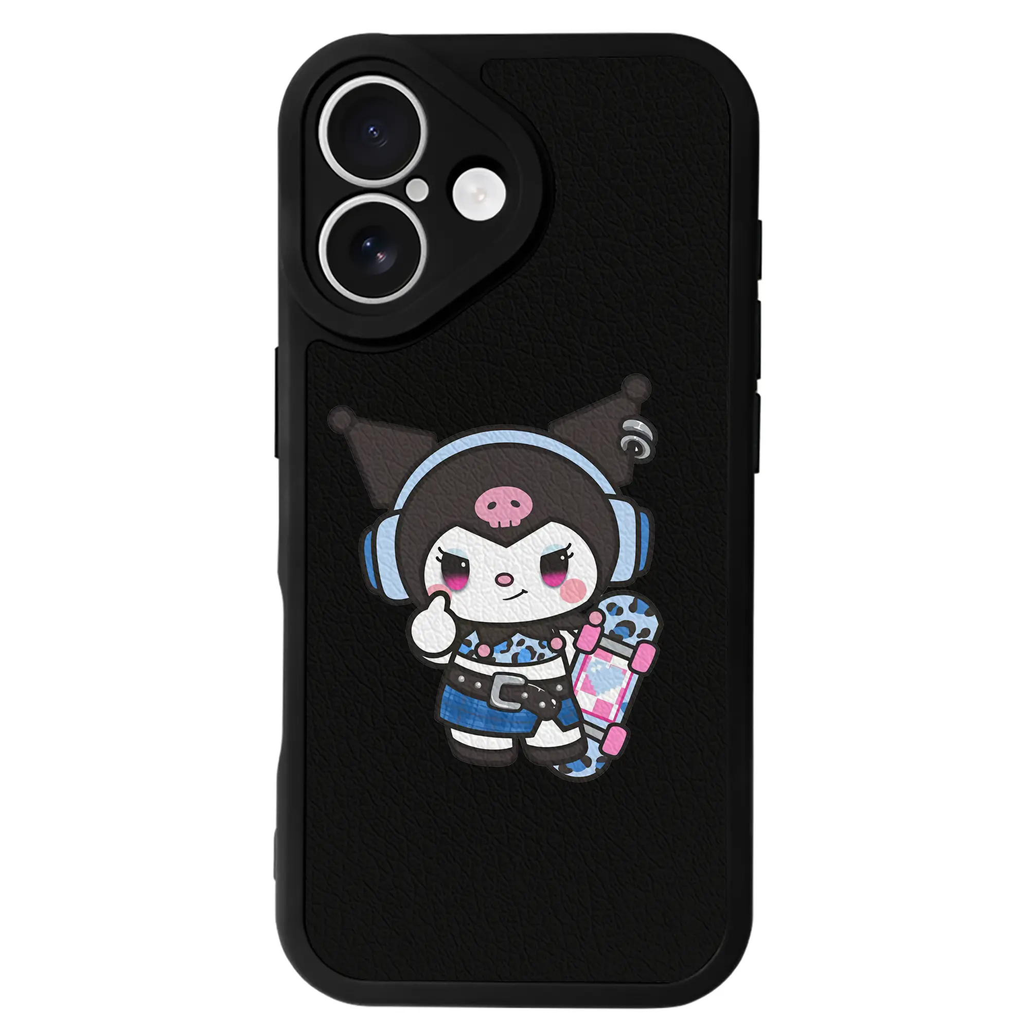 サンリオ グッズ,クロミ - IPhone 16シリーズ対応 ・ シリコンスマホケース ・ レザー調 ・ 高精度フィット ・ 耐衝撃 ・ ワイヤレス充電対応 ・ 精密カット